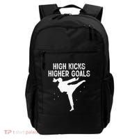 High Kicks Higher Goals Taekwondo Martial Arts Tkd Gift Backpack thumb 0