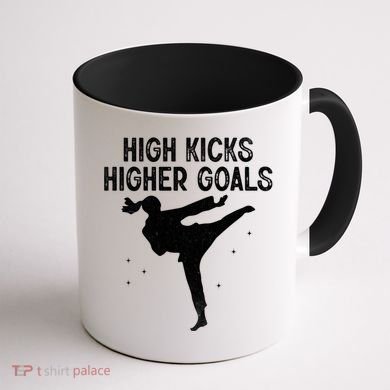 High Kicks Higher Goals Taekwondo Martial Arts Tkd Gift Coffee Mug back