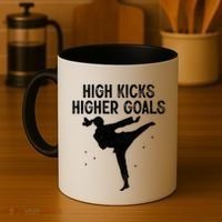 High Kicks Higher Goals Taekwondo Martial Arts Tkd Gift Coffee Mug thumb 4