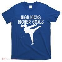 High Kicks Higher Goals Taekwondo Martial Arts Tkd Gift T-Shirt thumb 0