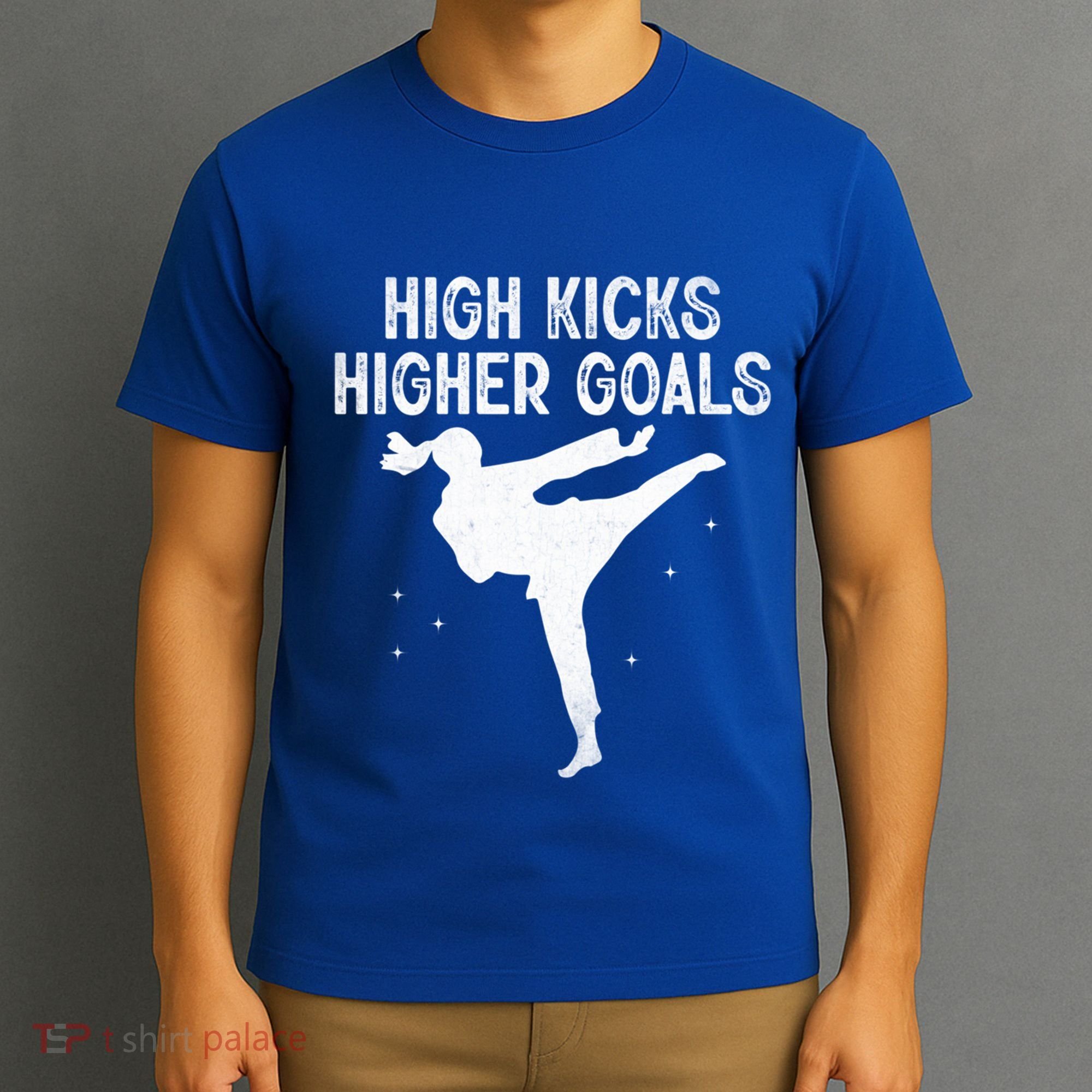 High Kicks Higher Goals Taekwondo Martial Arts Tkd Gift T-Shirt