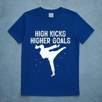 High Kicks Higher Goals Taekwondo Martial Arts Tkd Gift T-Shirt thumb 5