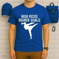 High Kicks Higher Goals Taekwondo Martial Arts Tkd Gift T-Shirt thumb 6