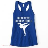 High Kicks Higher Goals Taekwondo Martial Arts Tkd Gift Women's Tank Top thumb 0