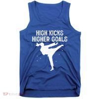 High Kicks Higher Goals Taekwondo Martial Arts Tkd Gift Tank Top thumb 0