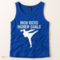 High Kicks Higher Goals Taekwondo Martial Arts Tkd Gift Tank Top thumb 2