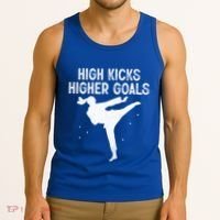 High Kicks Higher Goals Taekwondo Martial Arts Tkd Gift Tank Top thumb 3
