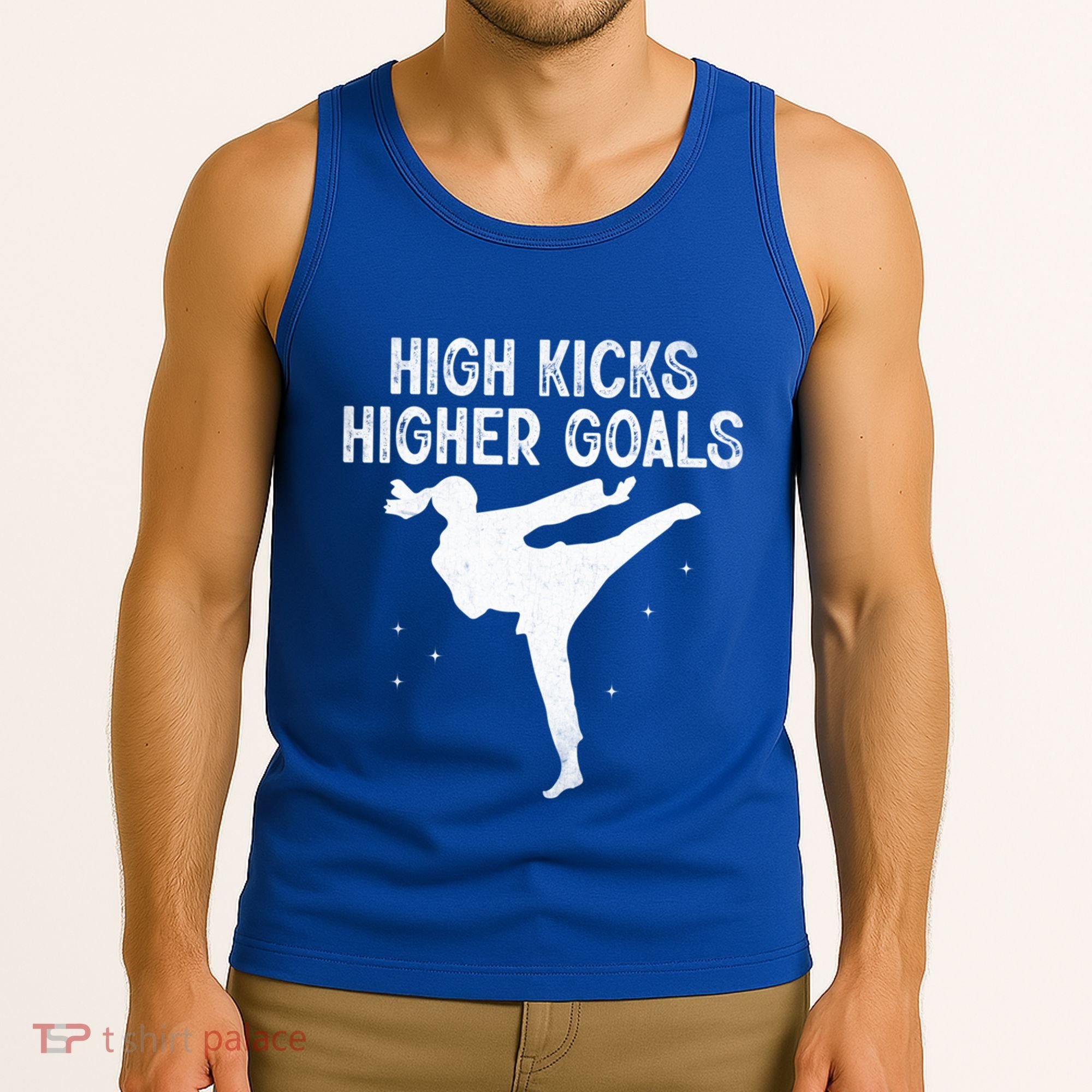 High Kicks Higher Goals Taekwondo Martial Arts Tkd Gift Tank Top