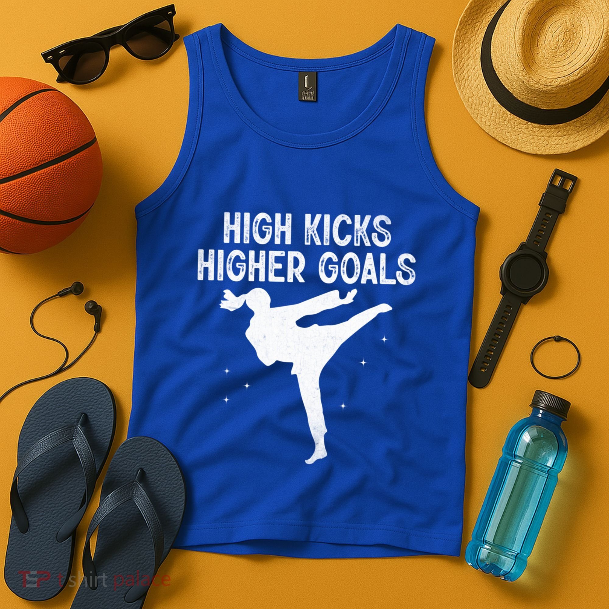 High Kicks Higher Goals Taekwondo Martial Arts Tkd Gift Tank Top