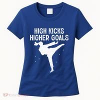 High Kicks Higher Goals Taekwondo Martial Arts Tkd Gift Women's T-Shirt thumb 0