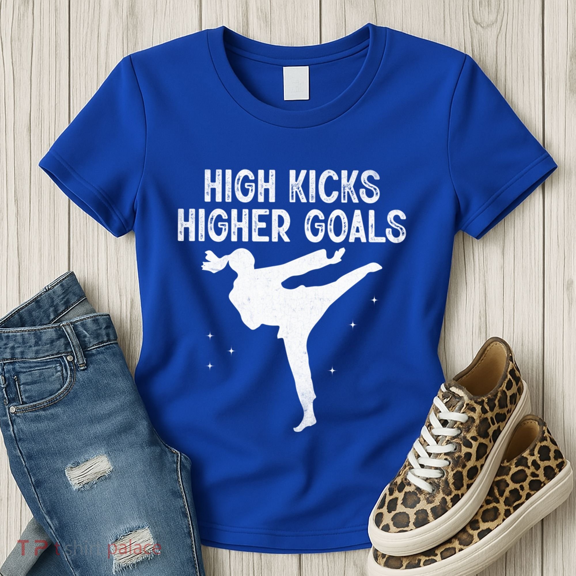 High Kicks Higher Goals Taekwondo Martial Arts Tkd Gift Women's T-Shirt
