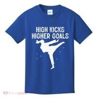 High Kicks Higher Goals Taekwondo Martial Arts Tkd Gift Kids T-Shirt thumb 0