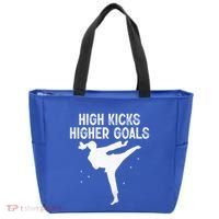 High Kicks Higher Goals Taekwondo Martial Arts Tkd Gift Tote Bag thumb 0
