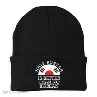 Half Korean Is Better Than No Korean Korea Flag Hanguk Beanie thumb 0