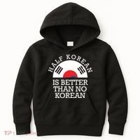 Half Korean Is Better Than No Korean Korea Flag Hanguk Kids Hoodie thumb 0