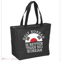 Half Korean Is Better Than No Korean Korea Flag Hanguk Tote Bag thumb 2