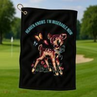 Heaven Knows I'm Miserable Now Golf Towel thumb 1