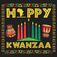 Happy Kwanzaa Kinara Candles Principles African American Golf Towel thumb 3
