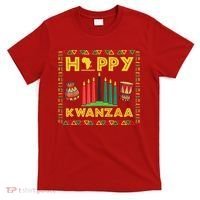Happy Kwanzaa Kinara Candles Principles African American T-Shirt thumb 0
