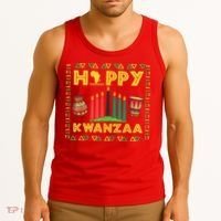 Happy Kwanzaa Kinara Candles Principles African American Tank Top thumb 3