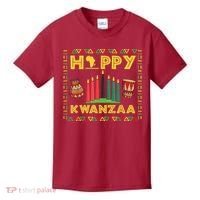 Happy Kwanzaa Kinara Candles Principles African American Kids T-Shirt thumb 0