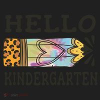 Hello Kindergarten Leopard Tie Dye Pencil Women's Sweatshirt thumb 2