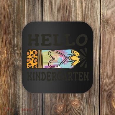 Hello Kindergarten Leopard Tie Dye Pencil Coaster
