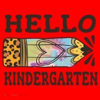 Hello Kindergarten Leopard Tie Dye Pencil Santa Hat thumb 1