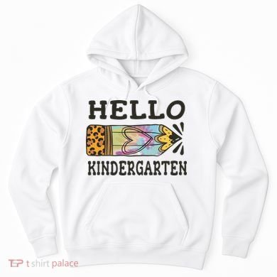 Hello Kindergarten Leopard Tie Dye Pencil Hoodie