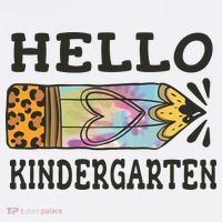 Hello Kindergarten Leopard Tie Dye Pencil Button thumb 1