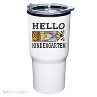 Hello Kindergarten Leopard Tie Dye Pencil Tumbler thumb 0