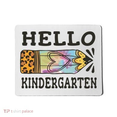 Hello Kindergarten Leopard Tie Dye Pencil Mousepad