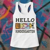 Hello Kindergarten Leopard Tie Dye Pencil Women's Tank Top thumb 3
