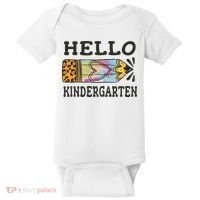 Hello Kindergarten Leopard Tie Dye Pencil Baby Bodysuit thumb 0