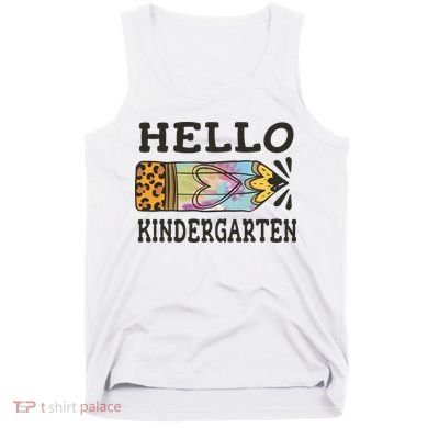 Hello Kindergarten Leopard Tie Dye Pencil Tank Top