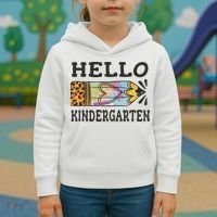 Hello Kindergarten Leopard Tie Dye Pencil Kids Hoodie thumb 3