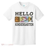 Hello Kindergarten Leopard Tie Dye Pencil Kids T-Shirt thumb 0