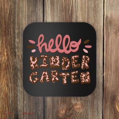 Hello Kindergarten Leopard Cute Coaster