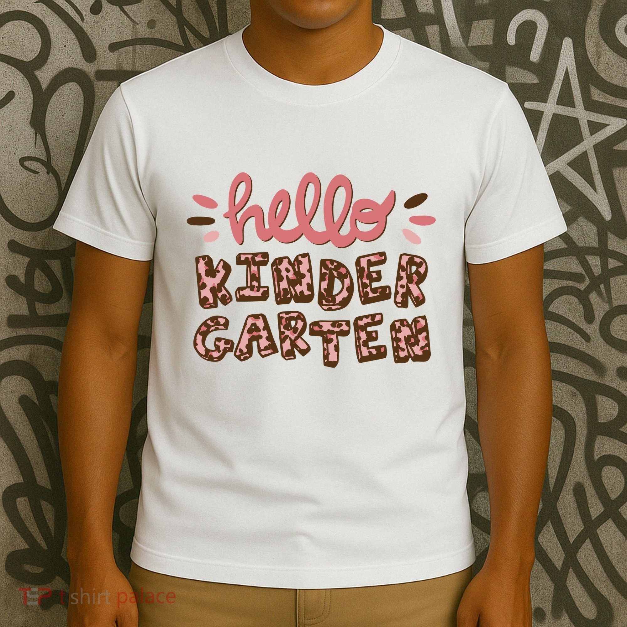 Hello Kindergarten Leopard Cute T-Shirt
