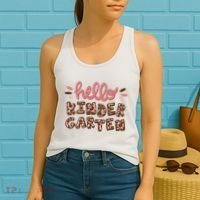 Hello Kindergarten Leopard Cute Women's Tank Top thumb 2