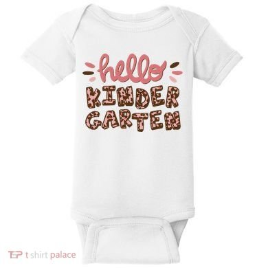 Hello Kindergarten Leopard Cute Baby Bodysuit