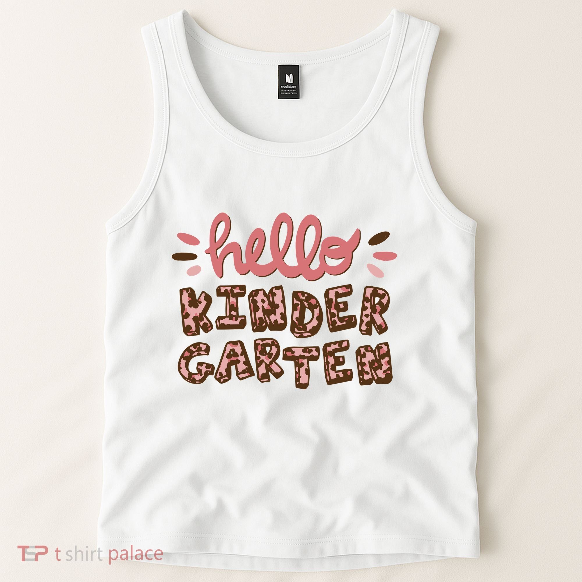 Hello Kindergarten Leopard Cute Tank Top