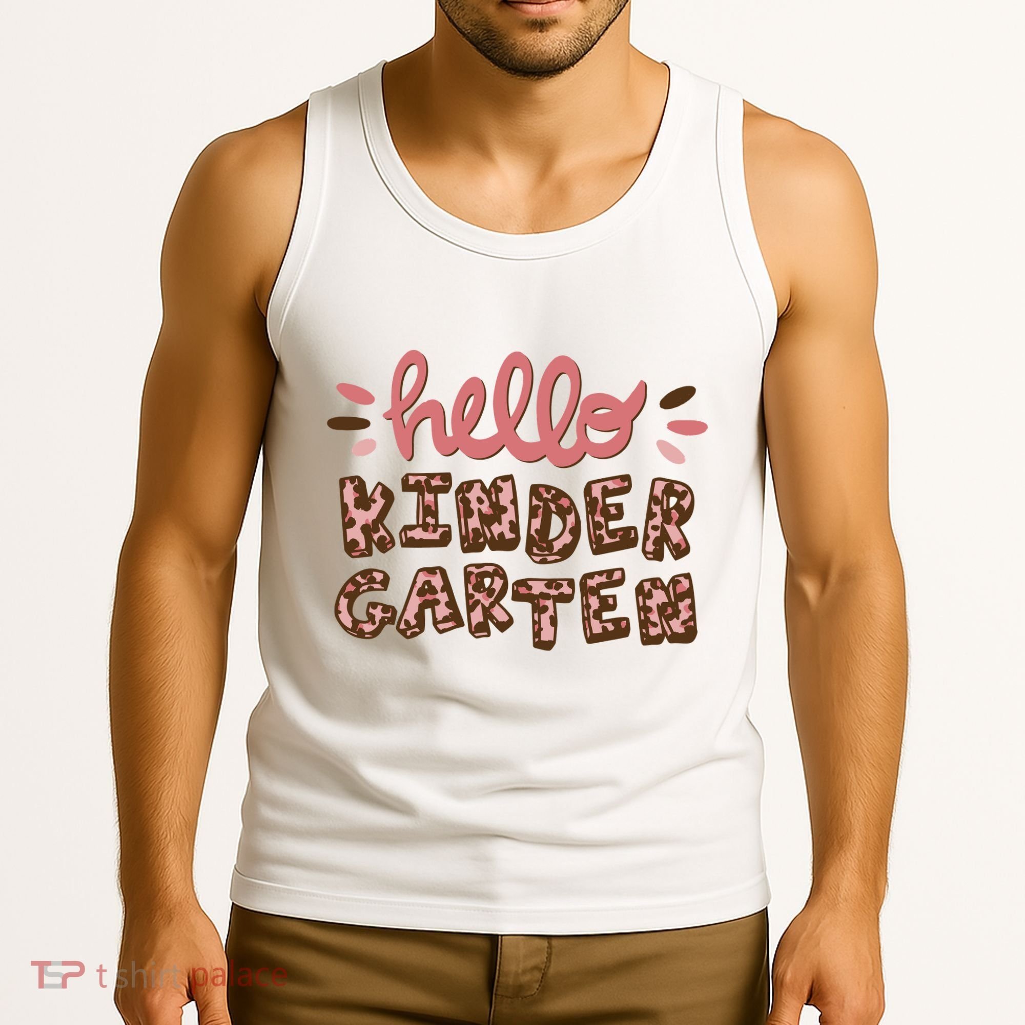Hello Kindergarten Leopard Cute Tank Top