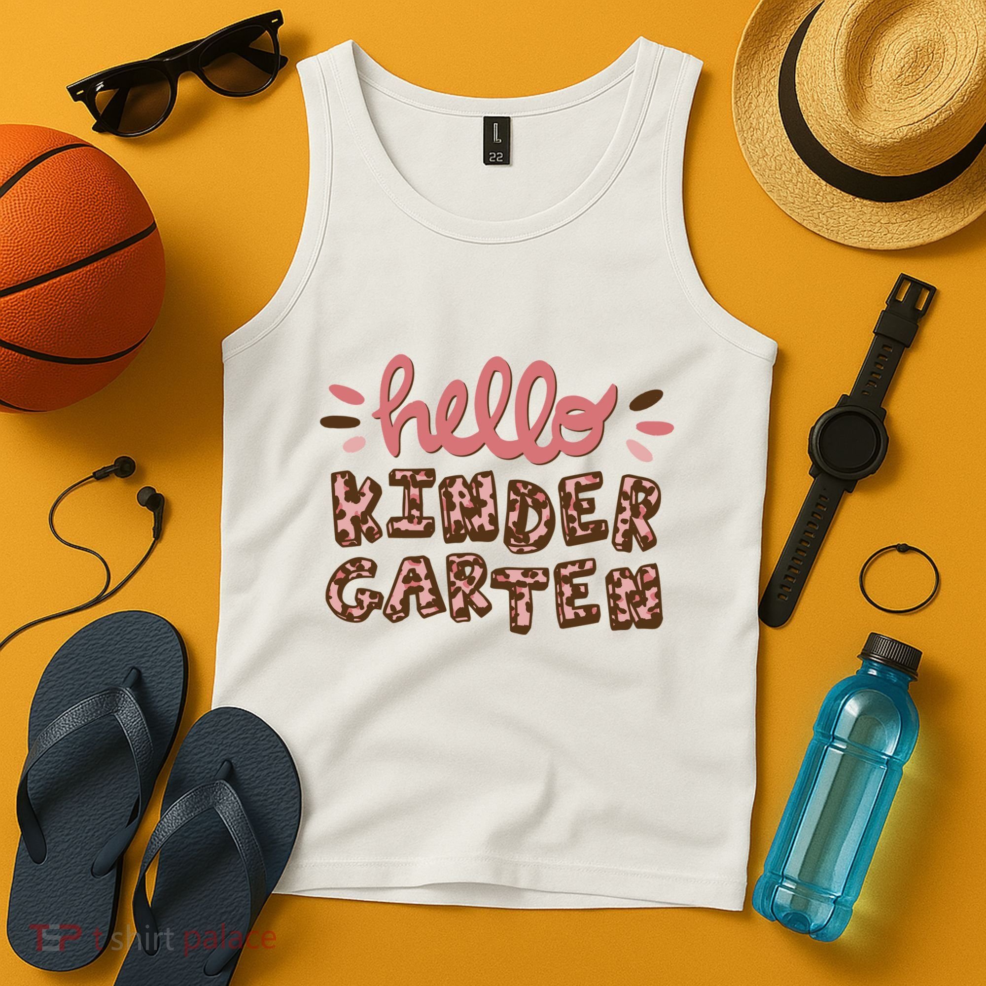 Hello Kindergarten Leopard Cute Tank Top