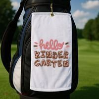Hello Kindergarten Leopard Cute Golf Towel thumb 2