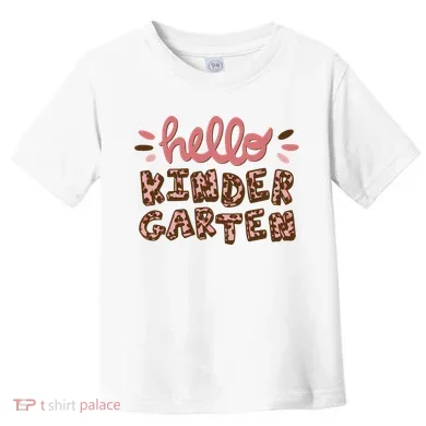 Hello Kindergarten Leopard Cute Toddler T-Shirt