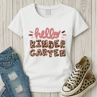 Hello Kindergarten Leopard Cute Women's T-Shirt thumb 3