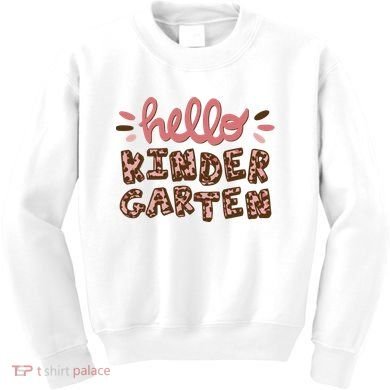 Hello Kindergarten Leopard Cute Kids Sweatshirt