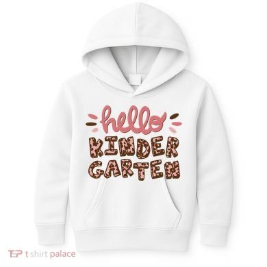 Hello Kindergarten Leopard Cute Kids Hoodie