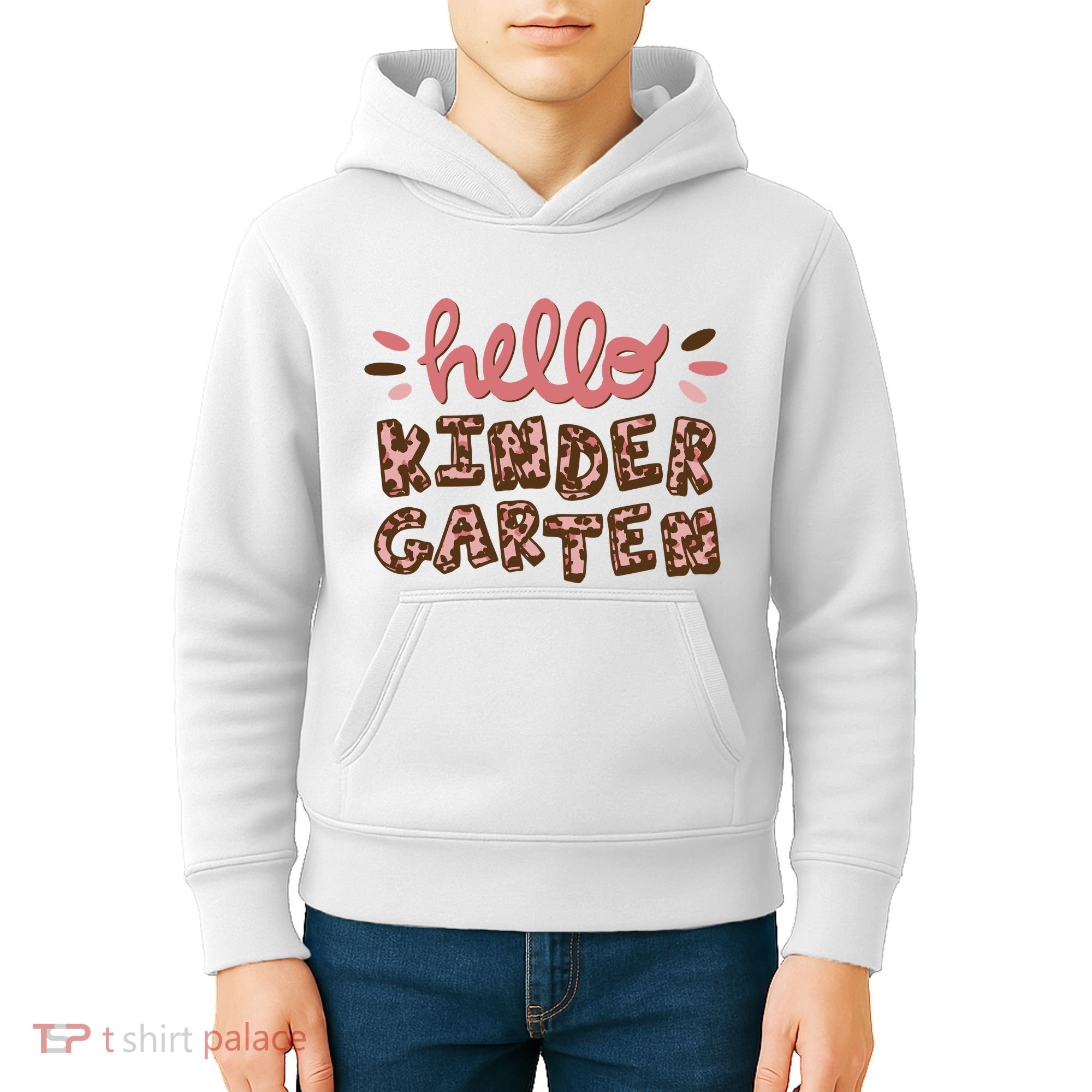 Hello Kindergarten Leopard Cute Kids Hoodie